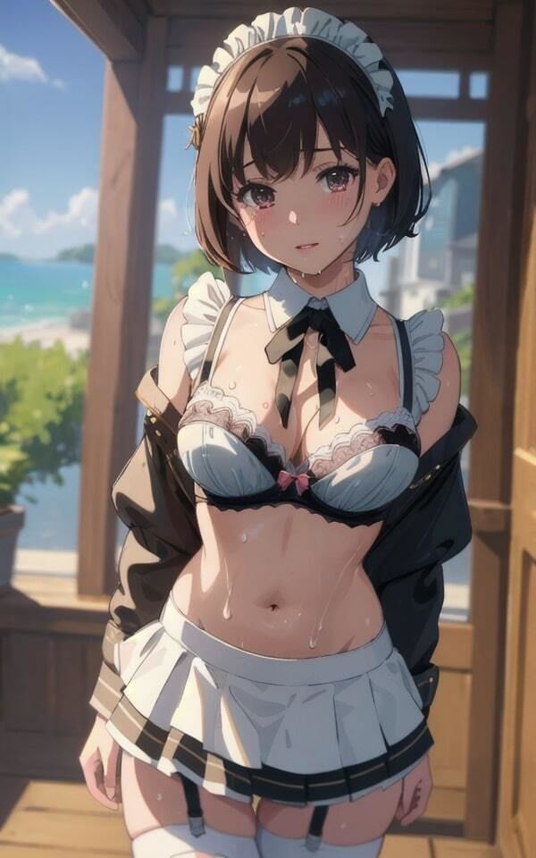 サンプル画像3:メイド美女 下着姿でおもてなし(妄想世界) [d_335888]