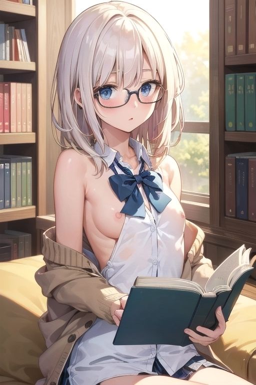 サンプル画像1:放課後、図書室の○さな先輩(百円本舗) [d_335976]