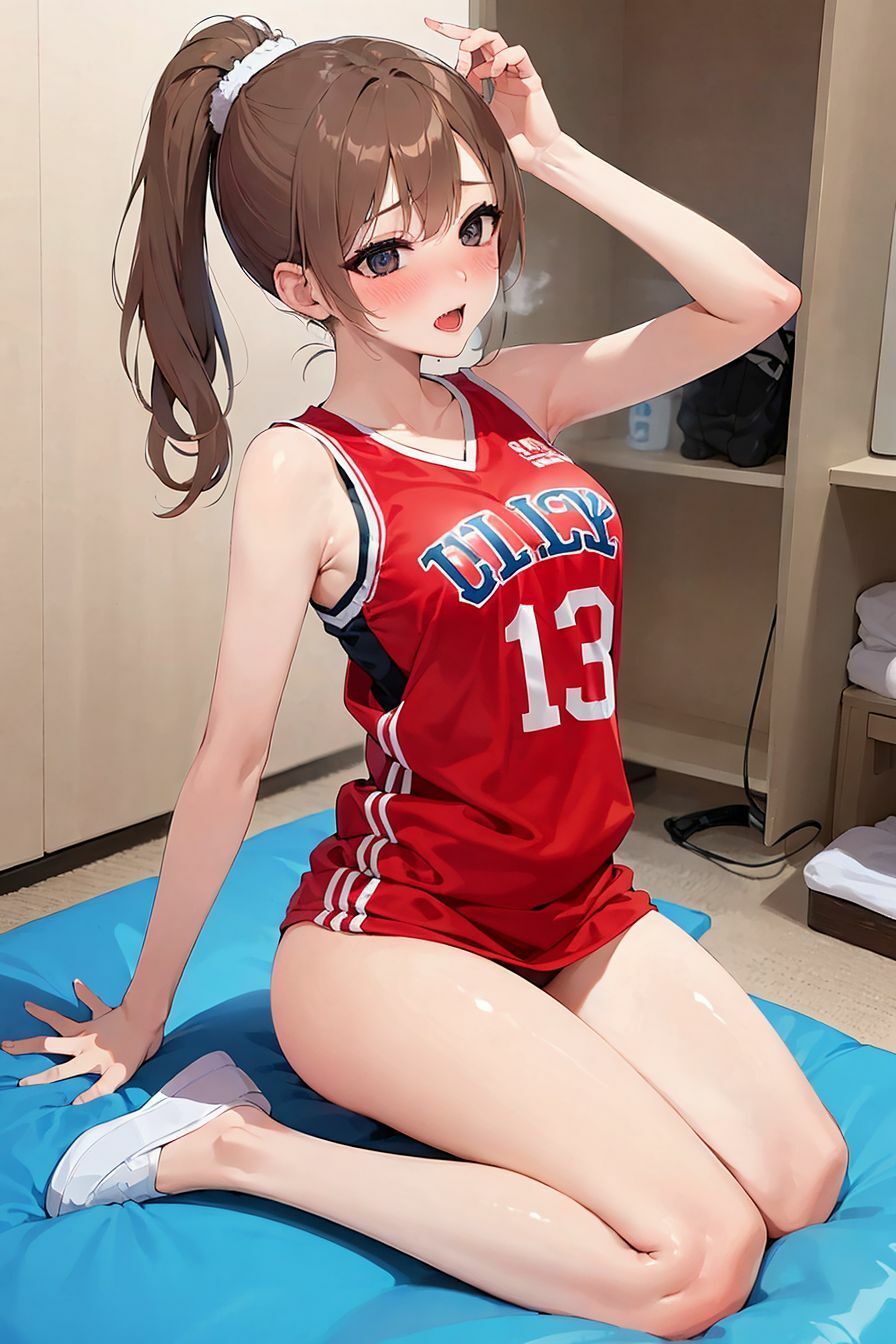 サンプル画像6:バスケ部の汗と汁 練習後の部室(パソコン暖房) [d_335998]