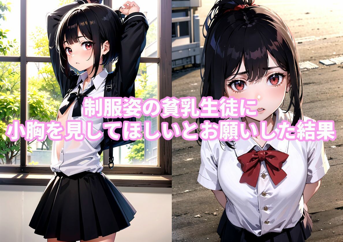 サンプル画像1:貧乳学生に胸を見してとお願いしたら・・・(kawaii創造) [d_336182]