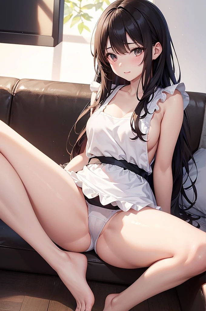 サンプル画像4:AIイラスト集 エプロン姿でおねだり(Ai-HOHOEMI) [d_336193]