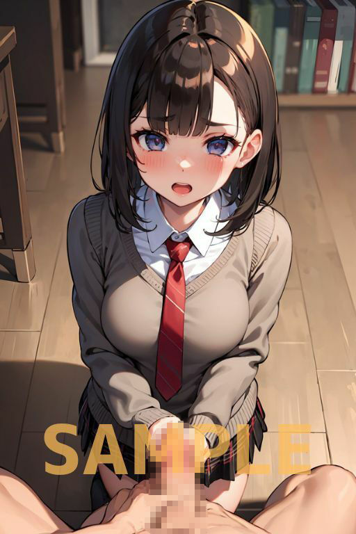 サンプル画像6:困り顔JKのセンズリ鑑賞(変態ピアニスト) [d_336303]