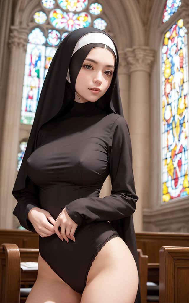 サンプル画像5:お願い！シスター〜麗しのシスターが身体でご奉仕〜【AI美女ヌードグラビア】(AIアートドリーム) [d_336319]