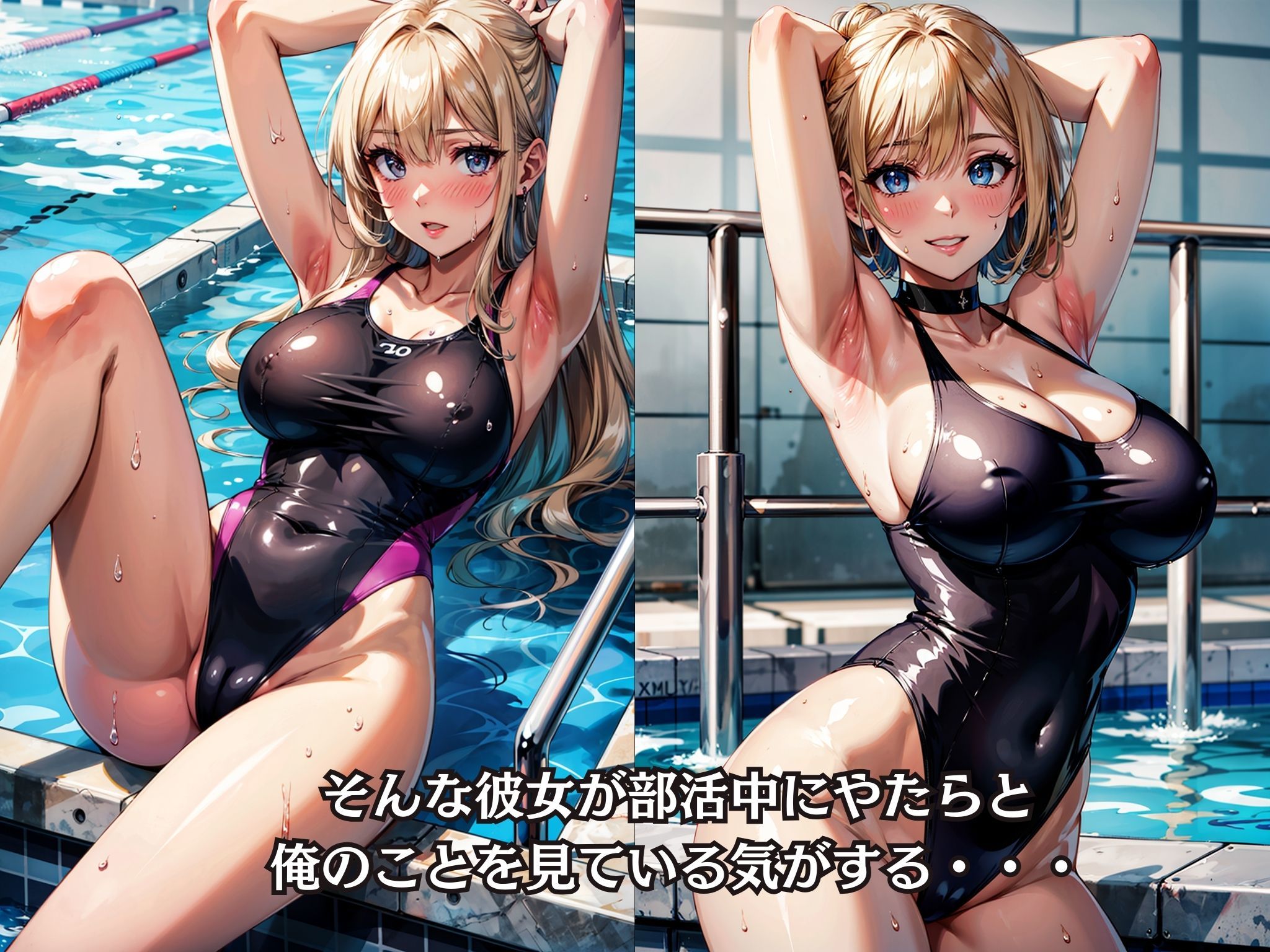 サンプル画像3:水泳部部長がこんなに淫乱なわけがない〜スク水金髪JKを肉便器にした(okita) [d_336366]