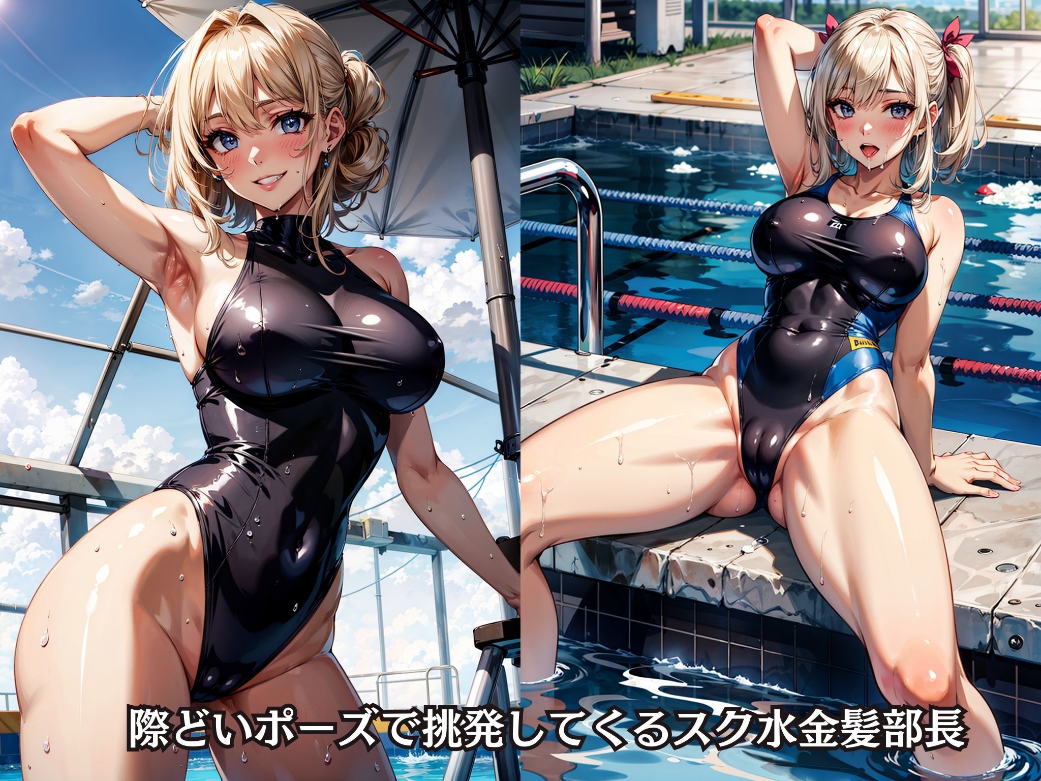 サンプル画像4:水泳部部長がこんなに淫乱なわけがない〜スク水金髪JKを肉便器にした(okita) [d_336366]