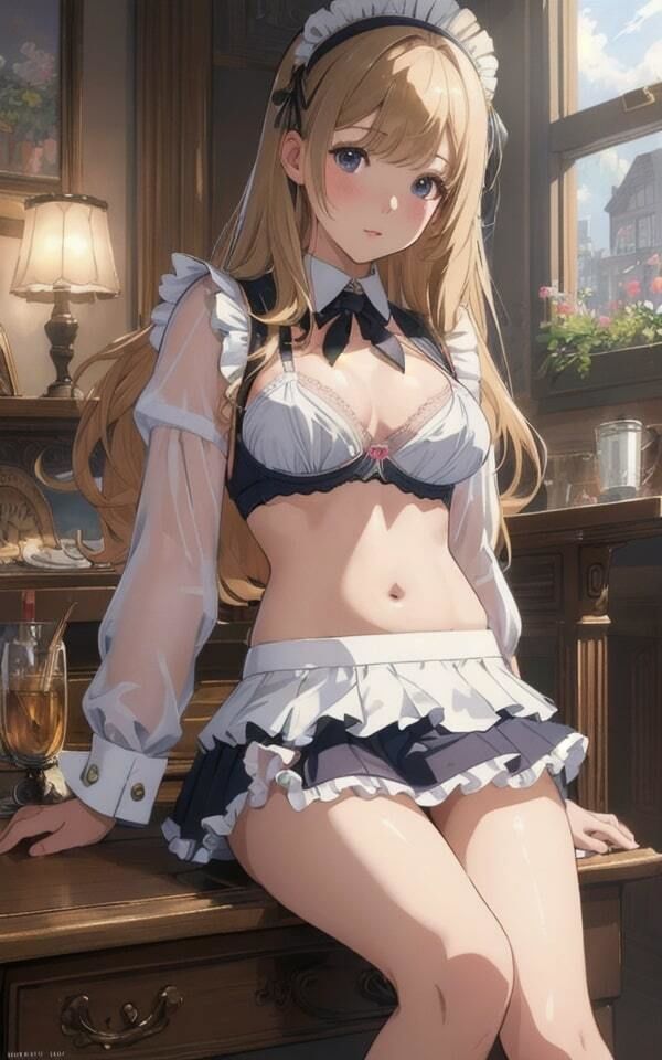 サンプル画像3:金髪メイド 下着で誘惑 美女の妄想(あにめくらぶ) [d_336423]