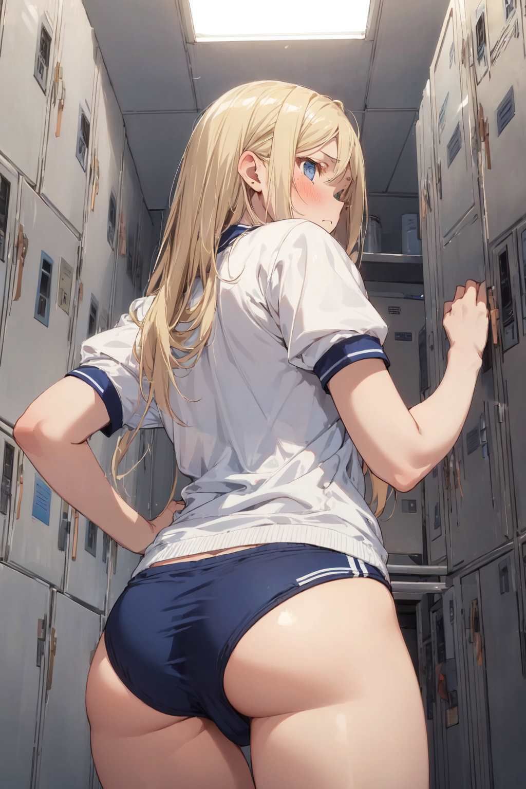 サンプル画像3:【微エロ】見上げるブルマ（ハイレグブルマ・ローアングル）【総枚数161枚】(満点星) [d_336435]