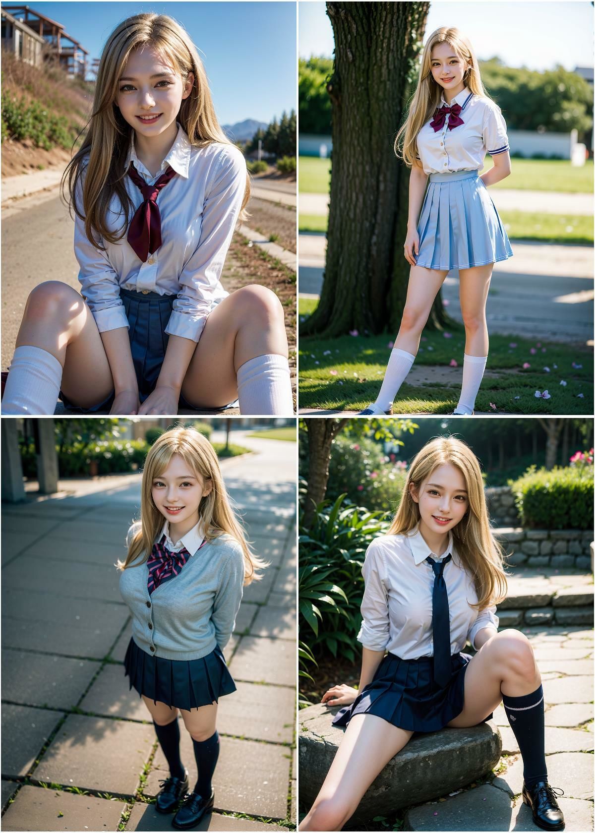 サンプル画像1:海外女子校のリアルなH事情【下巻】 金髪制服ちゃんの淫らな全貌 夢のフェチAIグラビア写真集(るぅる) [d_336546]