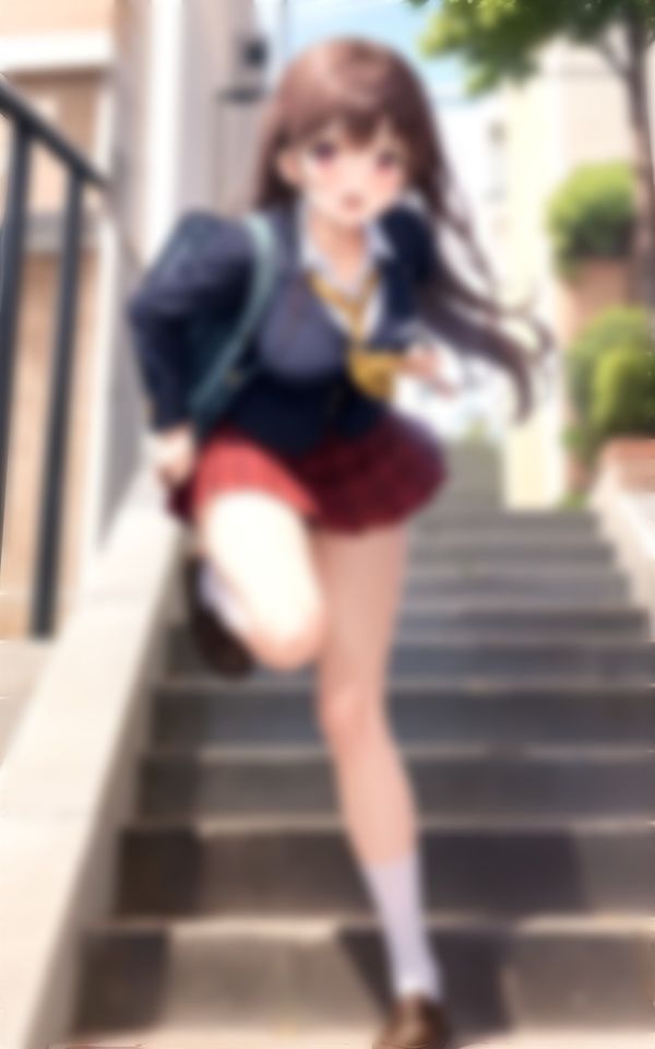 サンプル画像1:階段でパンチラJK〜スレンダーの制服JKが文化祭で衝撃のパンチラ〜えちえち童顔！(XXX) [d_336733]