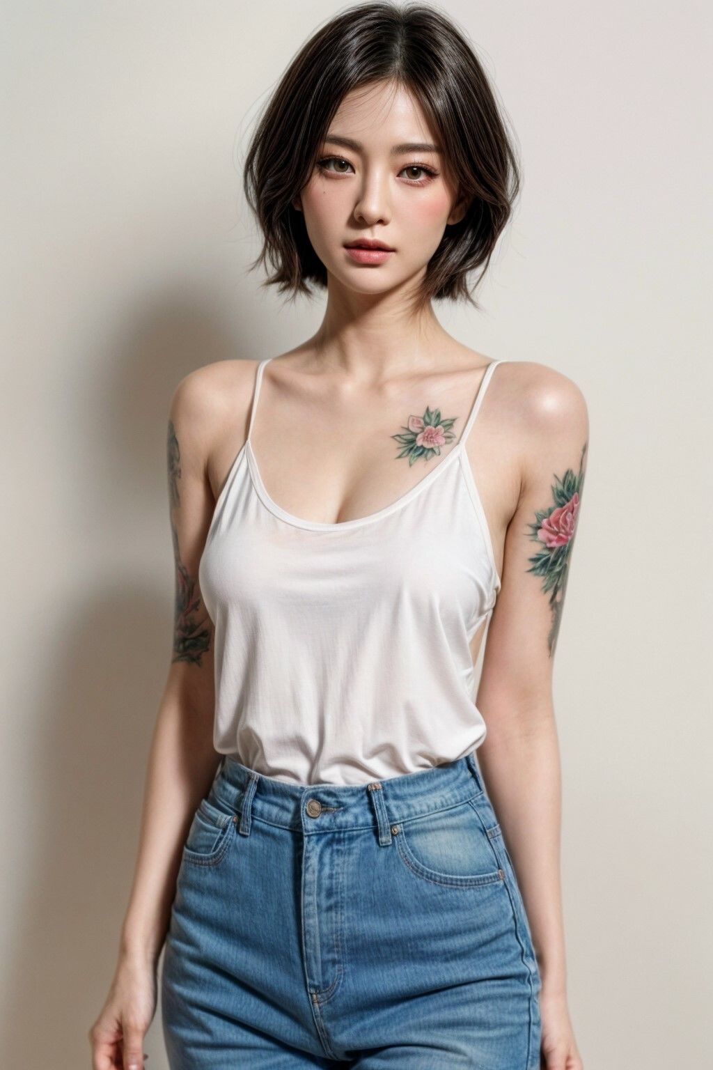 サンプル画像2:おしゃれヌード・タトゥー女子写真集(最近肩こってる) [d_336904]