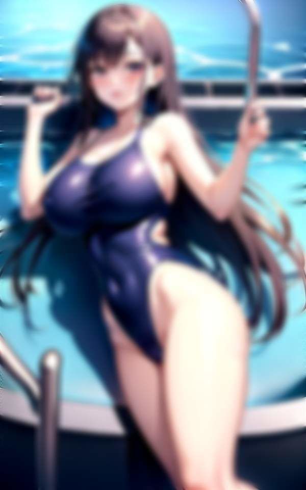 サンプル画像2:超乳スク水 スク水の中はぐっしょり濡れ濡れ(Aprily kitty) [d_336941]