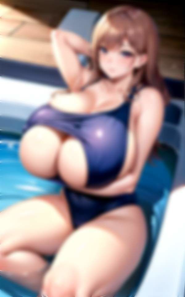 サンプル画像5:超乳スク水 スク水の中はぐっしょり濡れ濡れ(Aprily kitty) [d_336941]