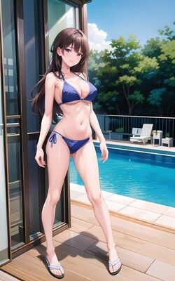 サンプル画像3:隣に住んでいる独り暮らしのお姉さん 水着編 vol001(KAMAKIRIN anime部) [d_336954]