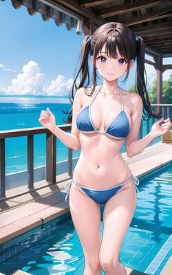 サンプル画像6:隣に住んでいる独り暮らしのお姉さん 水着編 vol001(KAMAKIRIN anime部) [d_336954]