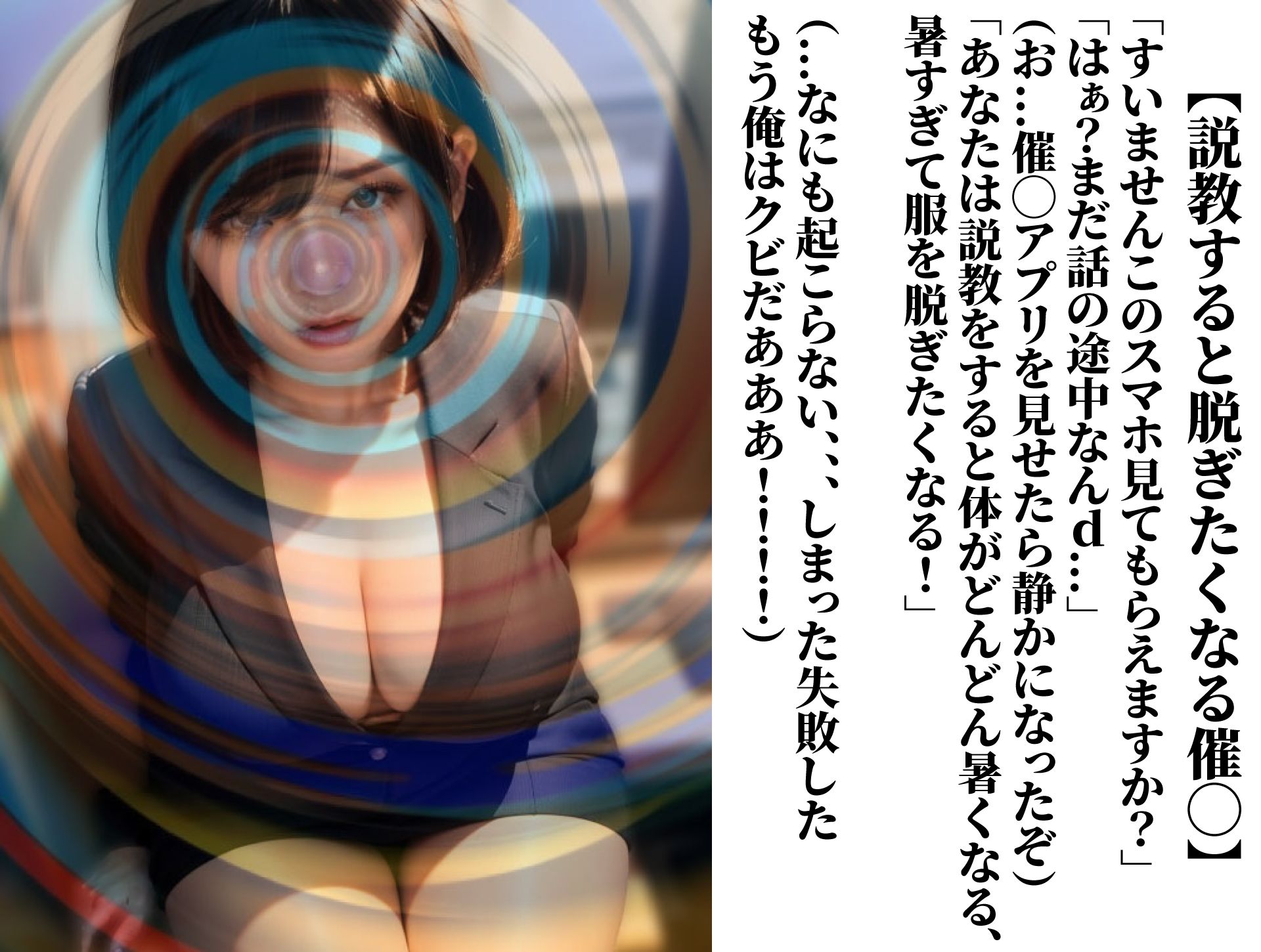 サンプル画像2:催◯アプリで巨乳美魔女上司を辱めてみた(AIアダルトフリーギャラリー) [d_336964]