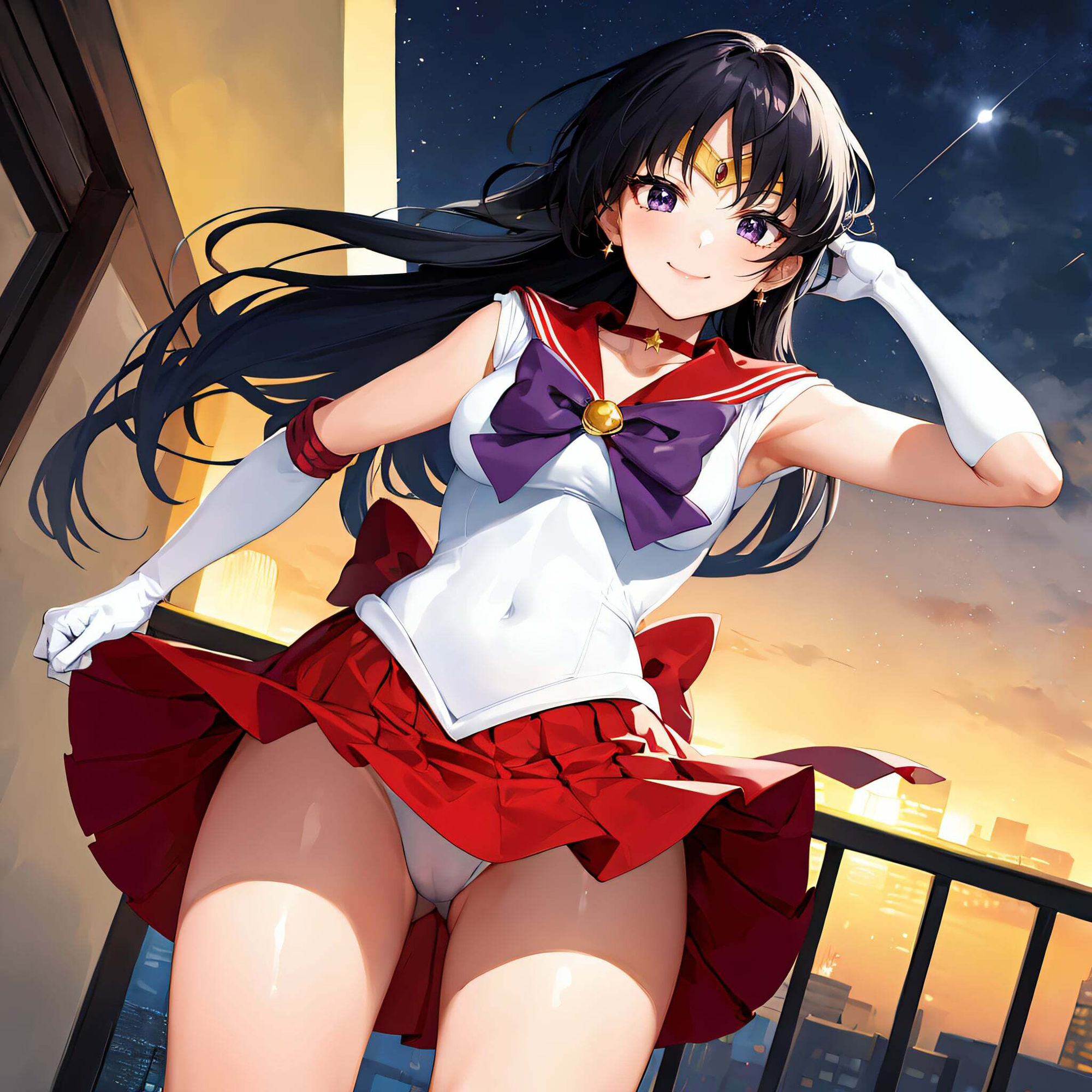 サンプル画像1:セーラー〇ーズの昼と夜(垂AI) [d_337082]