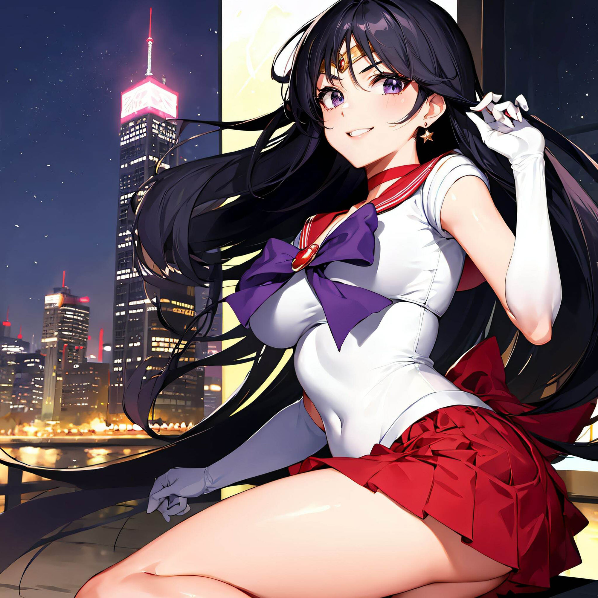 サンプル画像4:セーラー〇ーズの昼と夜(垂AI) [d_337082]