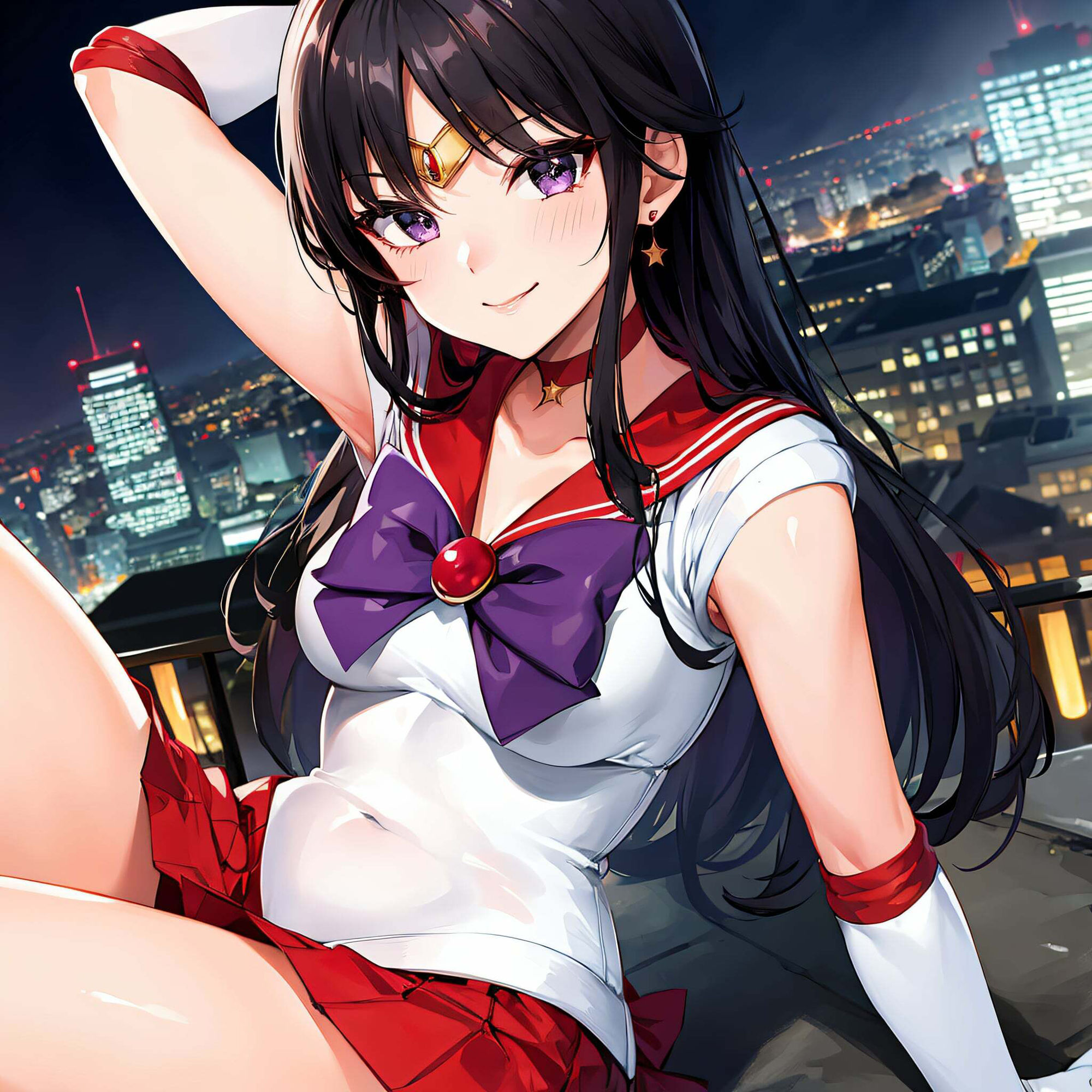 サンプル画像5:セーラー〇ーズの昼と夜(垂AI) [d_337082]