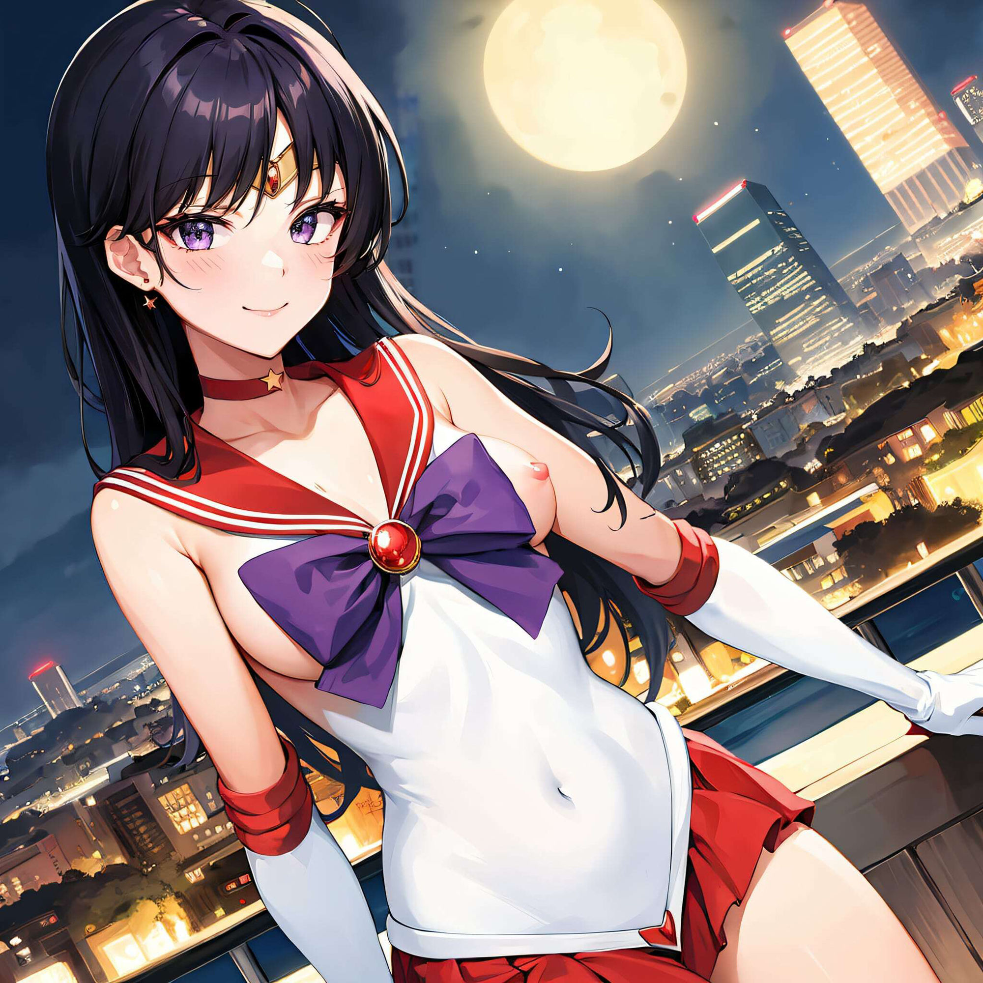 サンプル画像6:セーラー〇ーズの昼と夜(垂AI) [d_337082]