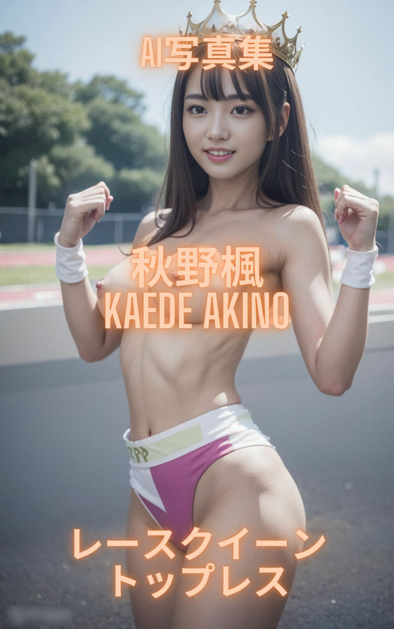 サンプル画像2:AI写真集 秋野楓 Kaede Akino レースクイーントップレス(Premium Girls) [d_337117]