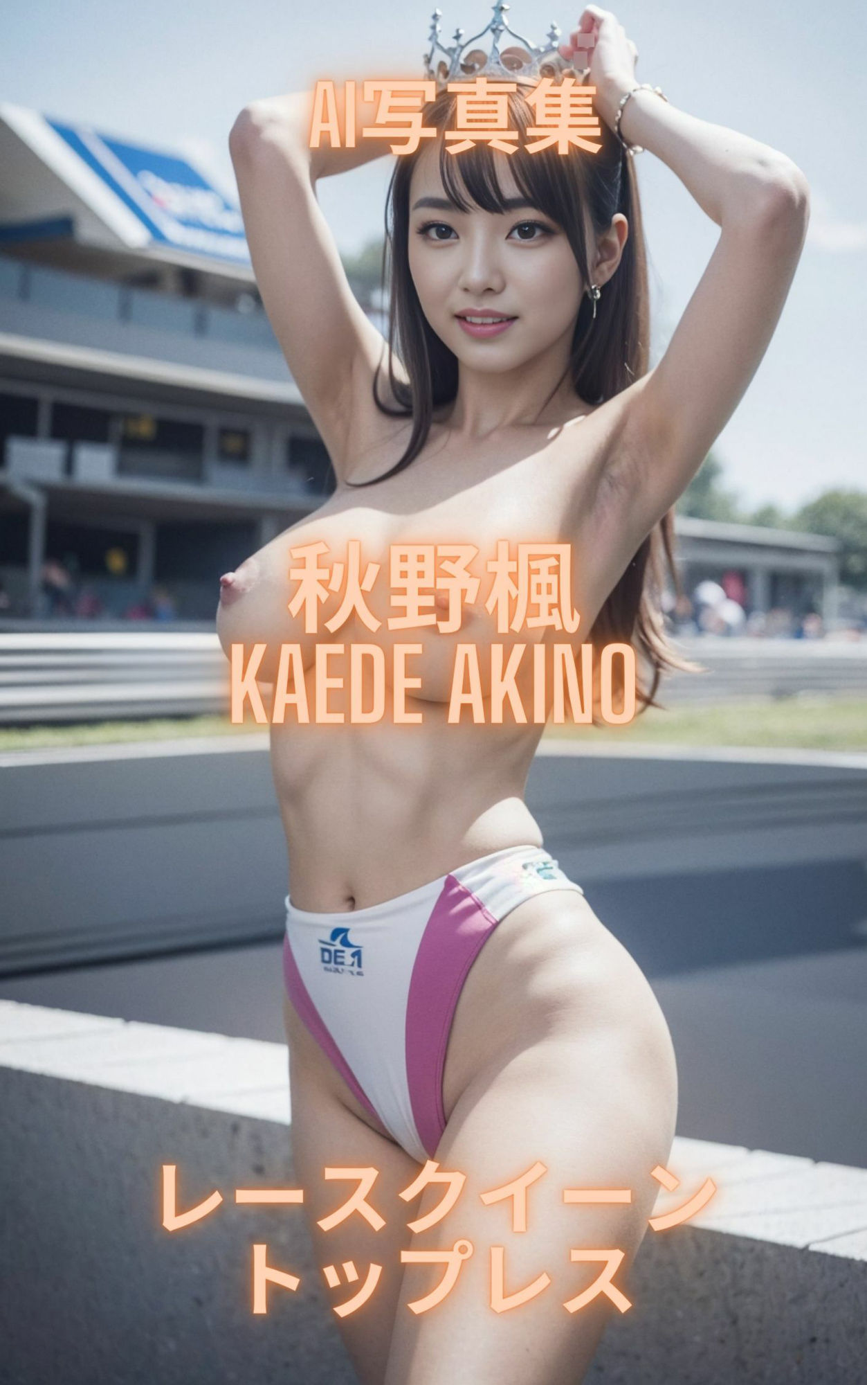 サンプル画像3:AI写真集 秋野楓 Kaede Akino レースクイーントップレス(Premium Girls) [d_337117]
