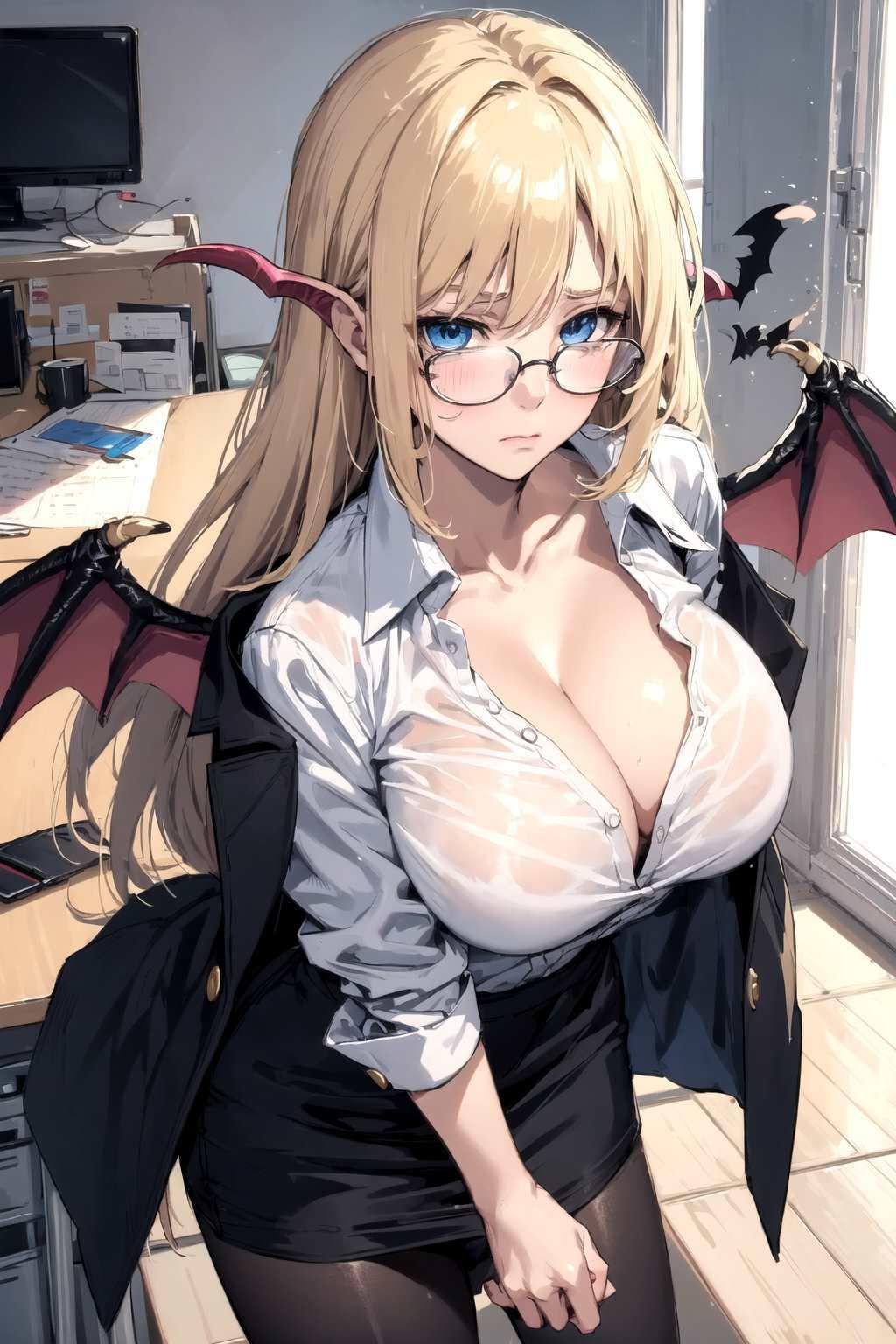 サンプル画像5:【微エロ】非日常誘惑美女Vol.1 弱みを握られてコスプレさせられるOLサキュバス・リリエナの場合(満点星) [d_337125]