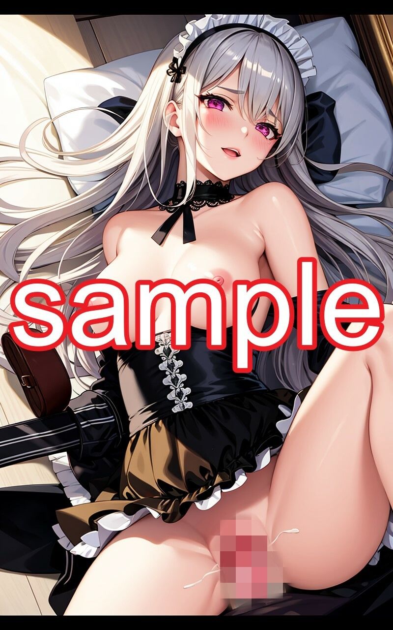 サンプル画像2:銀髪メイドのえちえちイラスト集-正〇位編(うにのてりやき) [d_337173]