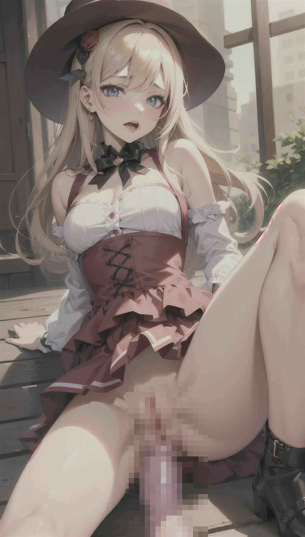 サンプル画像1:美女達の着衣オナニー17(AI爆美女エロ写真集) [d_337178]