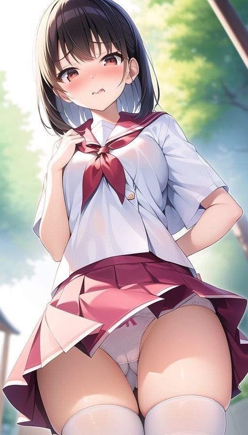 サンプル画像5:ちょっとエッチな AI イラスト集 （パンチラ）(AIの本気) [d_337264]