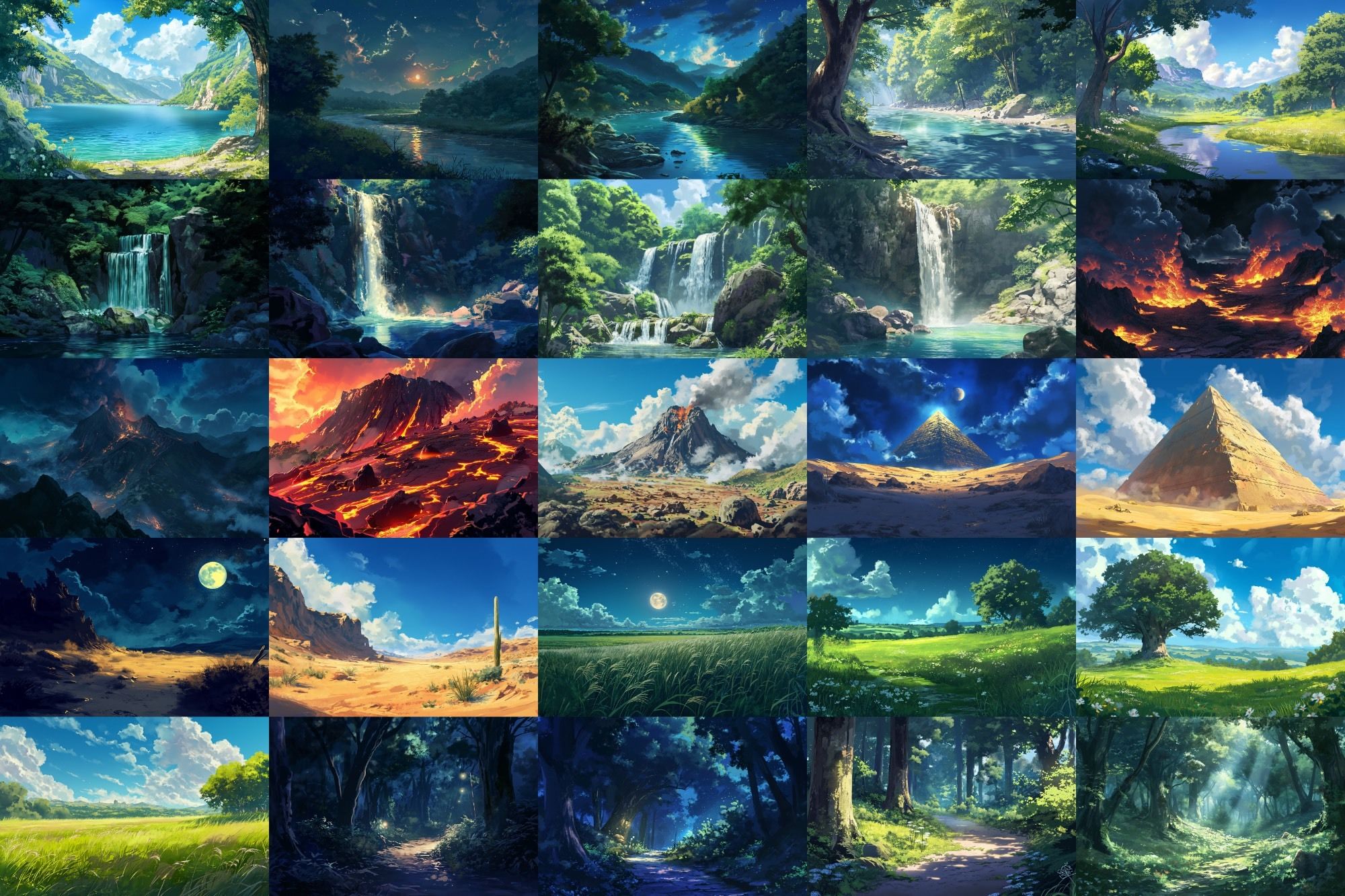 サンプル画像1:【絵画的な自然系の背景】著作権フリーの高解像度画像（100枚）(Game Material Store) [d_337308]