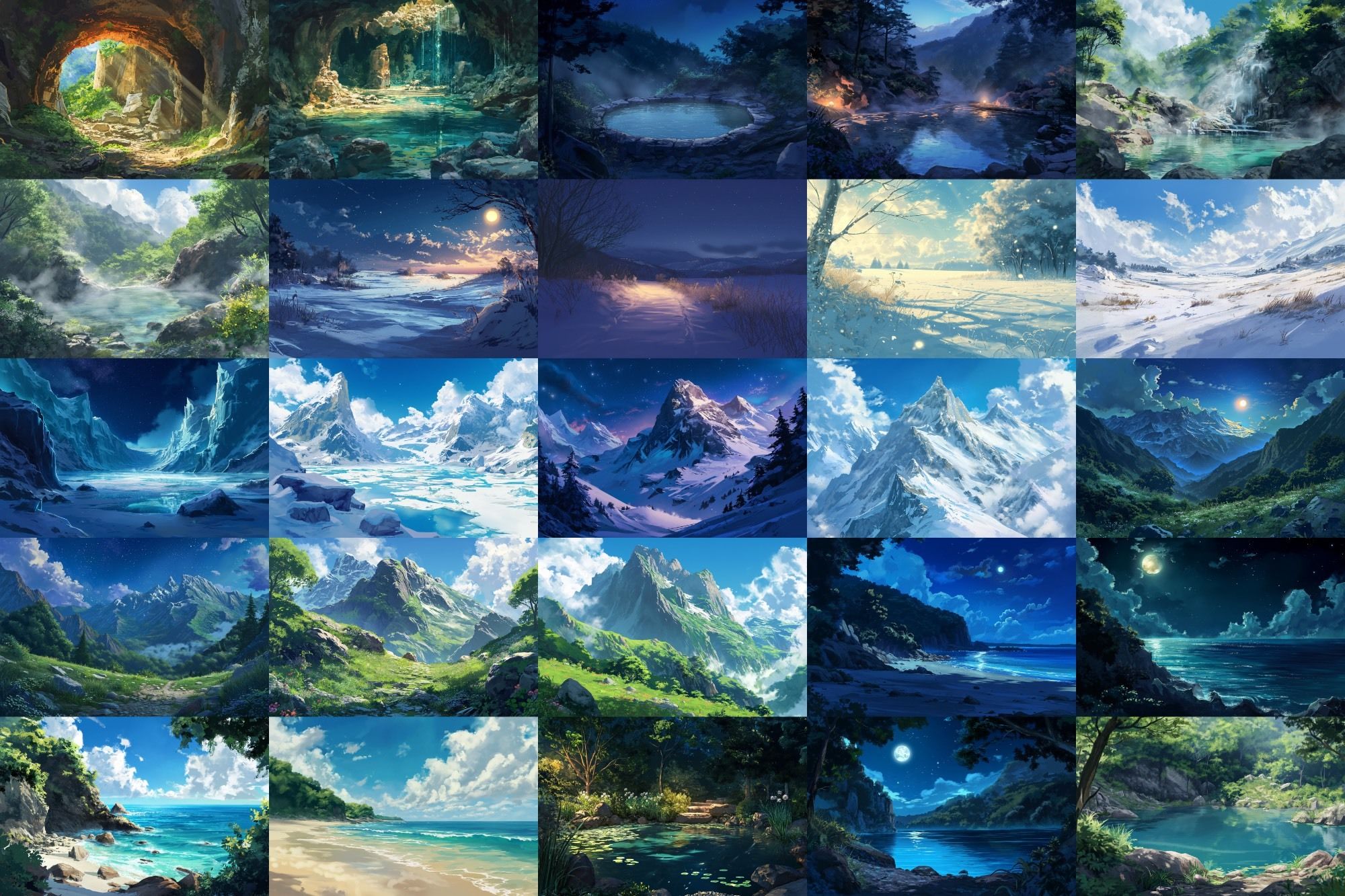 サンプル画像2:【絵画的な自然系の背景】著作権フリーの高解像度画像（100枚）(Game Material Store) [d_337308]