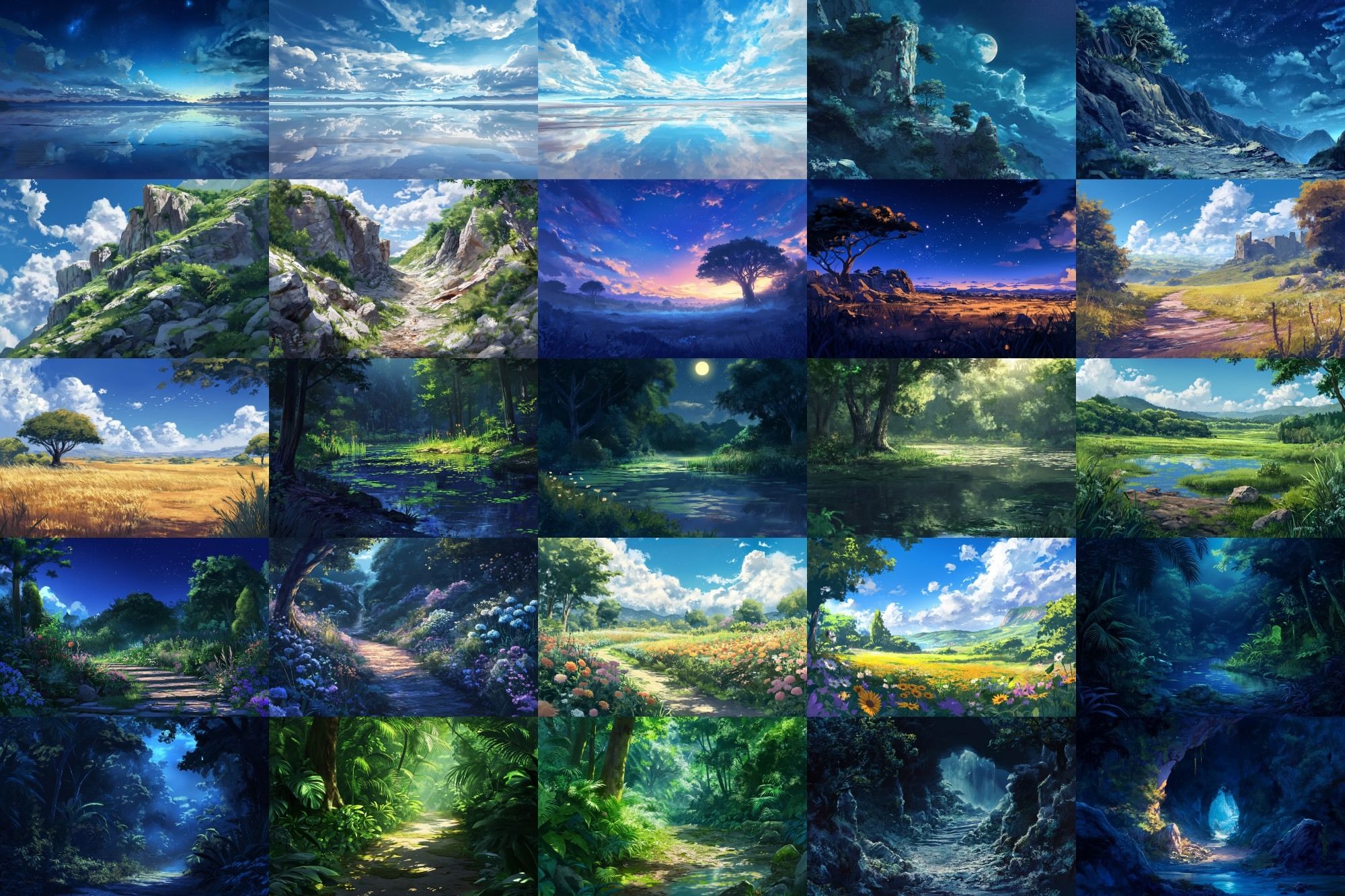 サンプル画像3:【絵画的な自然系の背景】著作権フリーの高解像度画像（100枚）(Game Material Store) [d_337308]