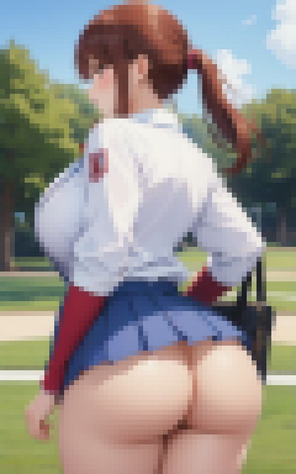 サンプル画像5:美尻美少女collection〜お尻パンツ×露出〜(AI imagination) [d_337439]