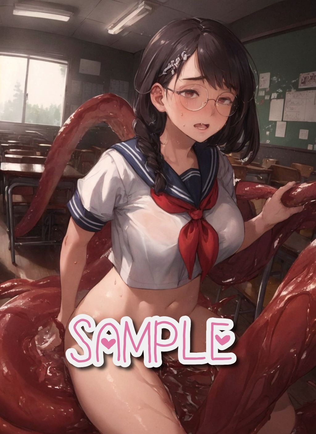 サンプル画像3:黒髪丸眼鏡学触(ショックしゅう) [d_337484]