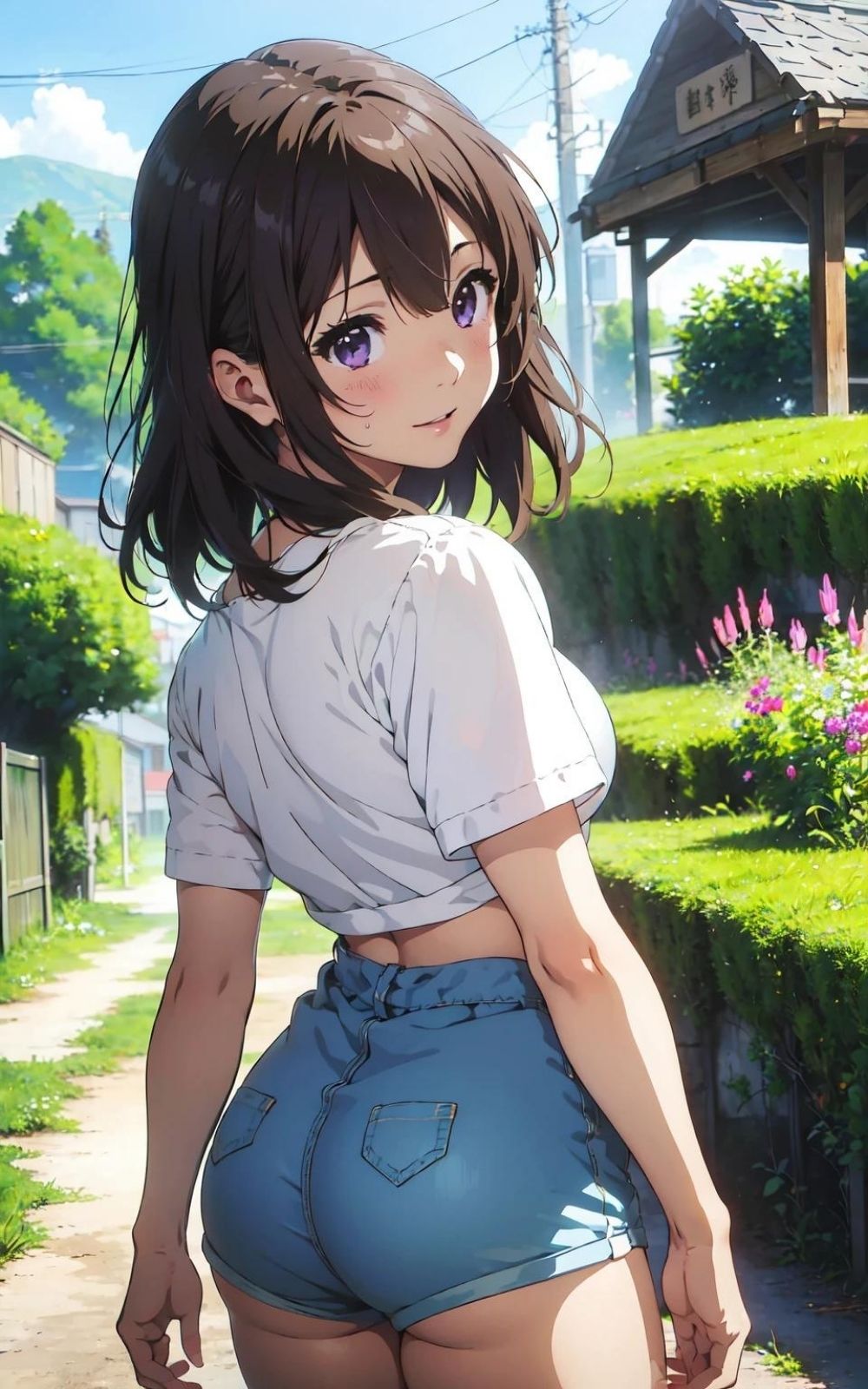 サンプル画像1:【美少女研究本】隣の人妻と温泉旅行(画像生成マン) [d_337514]