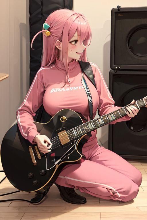 サンプル画像2:ぼっち・◯・ろっく！ 後藤ひと◯みたいな女の子(縦軸と無花果) [d_337623]