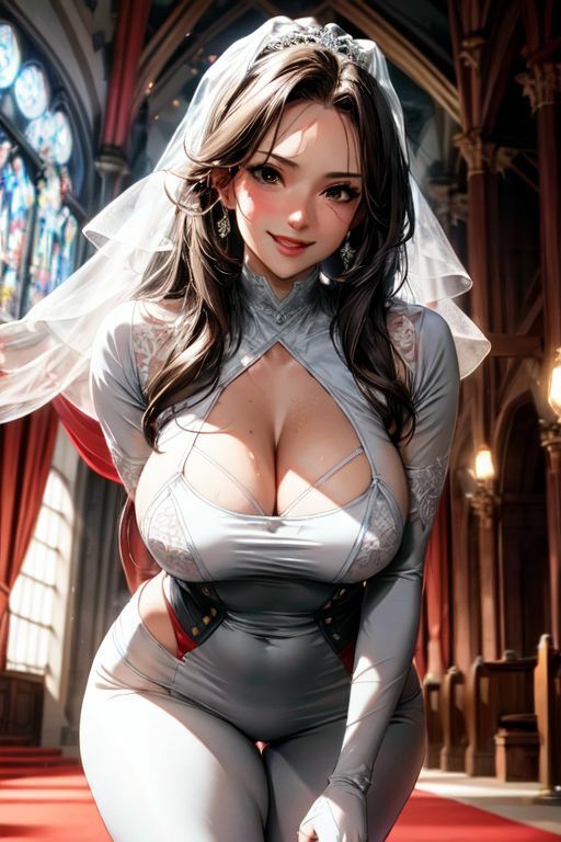 サンプル画像5:爆乳AIブライダル1(AI出版) [d_337690]