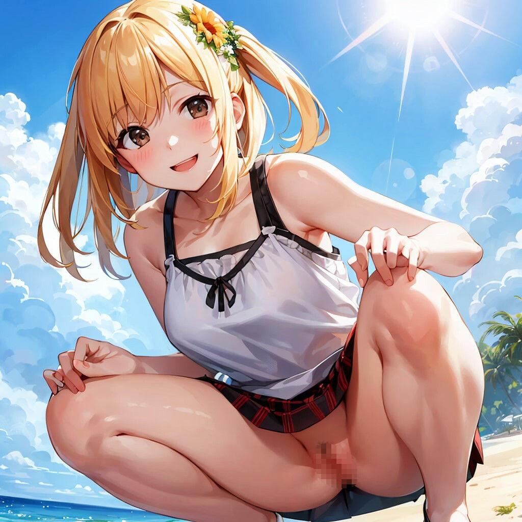 サンプル画像1:しゃがみまんチラ(お値段以上、シコリ) [d_337750]