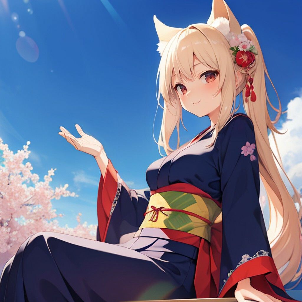 サンプル画像4:着物風狐耳さん(ほげふが) [d_337776]