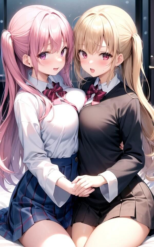 サンプル画像3:アイドル級にカワイイJK2人組のエッチな写真115枚(スーパーAI) [d_337791]