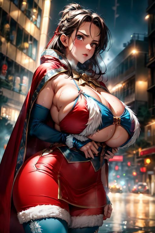 サンプル画像4:爆乳AIクリスマスビキニ1(AI出版) [d_337820]