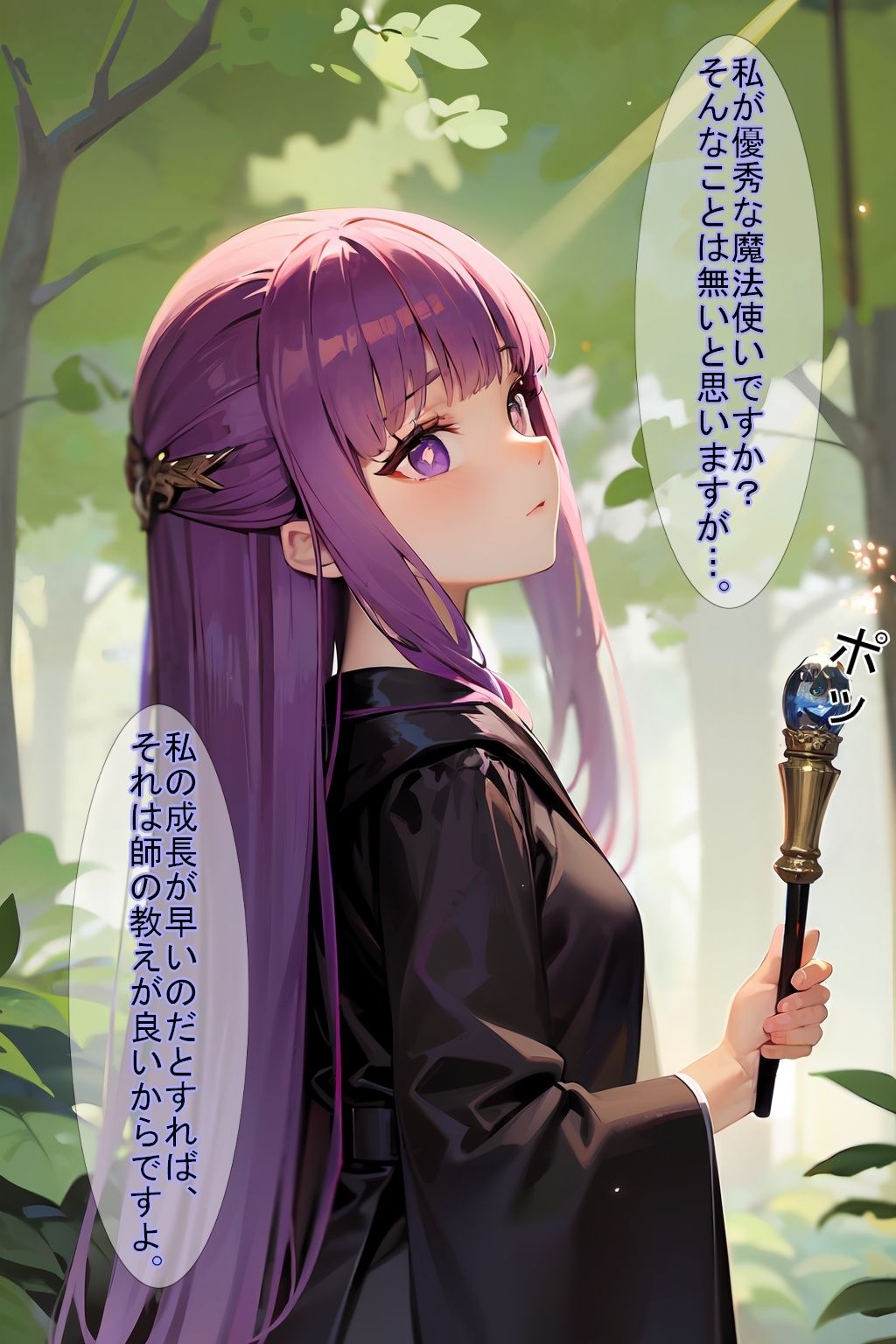 サンプル画像4:【もしもシリーズ vol.02】もし、貴方がフェ〇ンの師匠だったら？(魔術師プロトン2D) [d_337825]