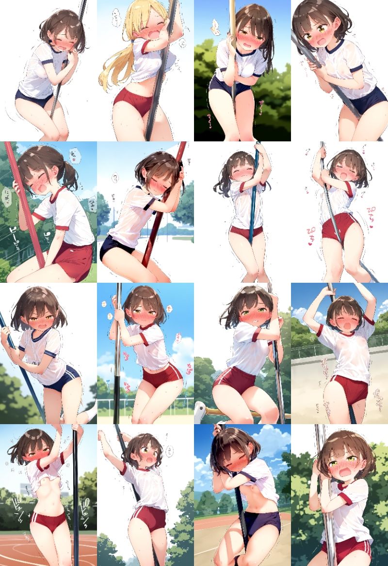 サンプル画像5:体育の時間、性の目覚め、のぼり棒オナニー(新井愛) [d_337864]