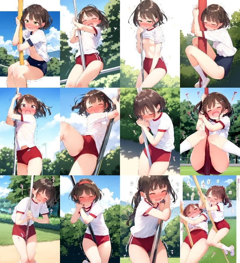 サンプル画像6:体育の時間、性の目覚め、のぼり棒オナニー(新井愛) [d_337864]