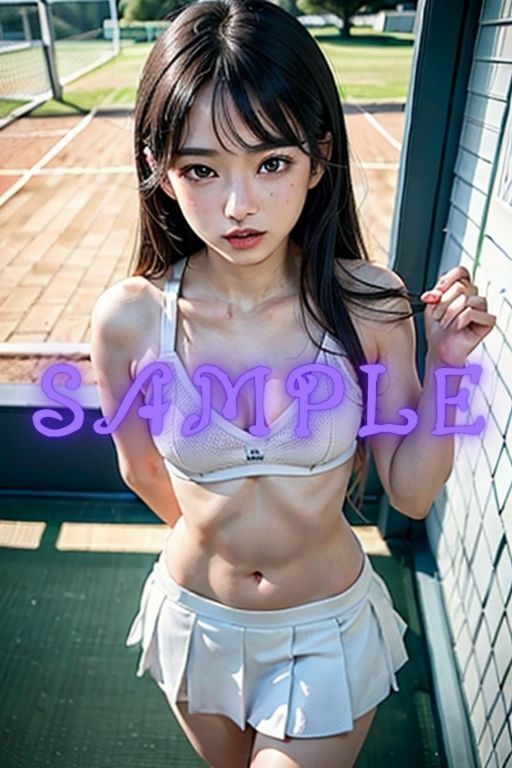 サンプル画像1:パンチラと胸の谷間しか目がいかない女子テニス大会(ラブリー天丼) [d_337978]