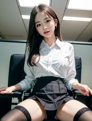 サンプル画像3:本物？美人OLパンチラAI写真集(美少女AI〜丸〜) [d_338042]