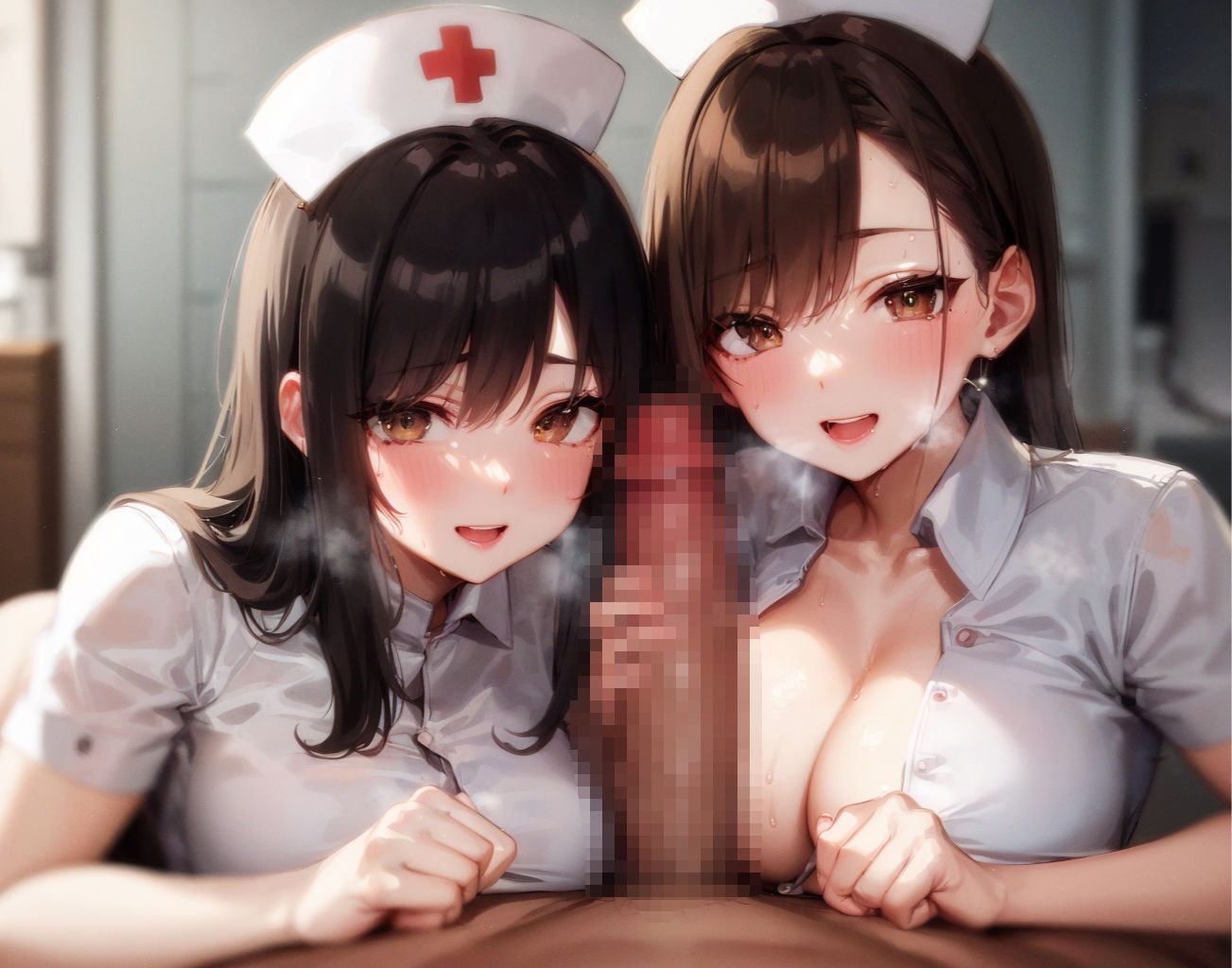 サンプル画像4:爆乳ナースたちとハーレム中出し交尾(射々丸) [d_338120]