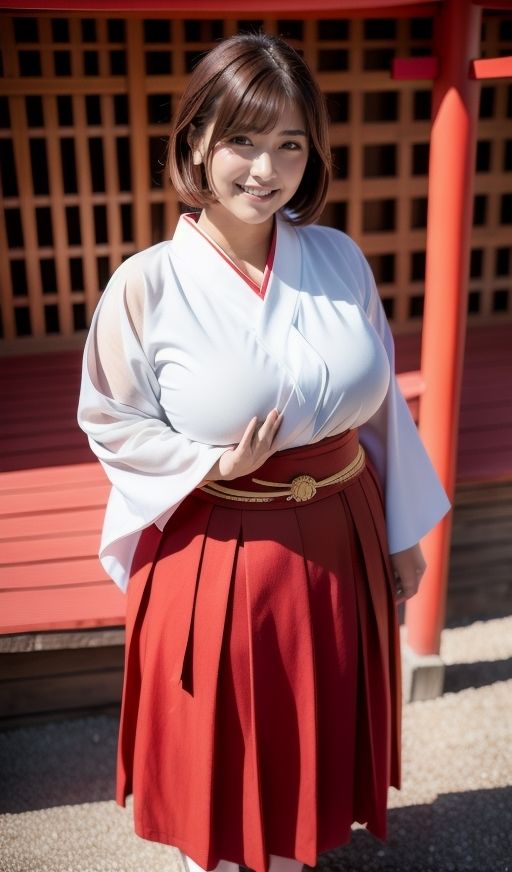 サンプル画像1:巨乳で清楚な巫女さんを剥いちゃいました！(ムチムチ堂本舗) [d_338370]