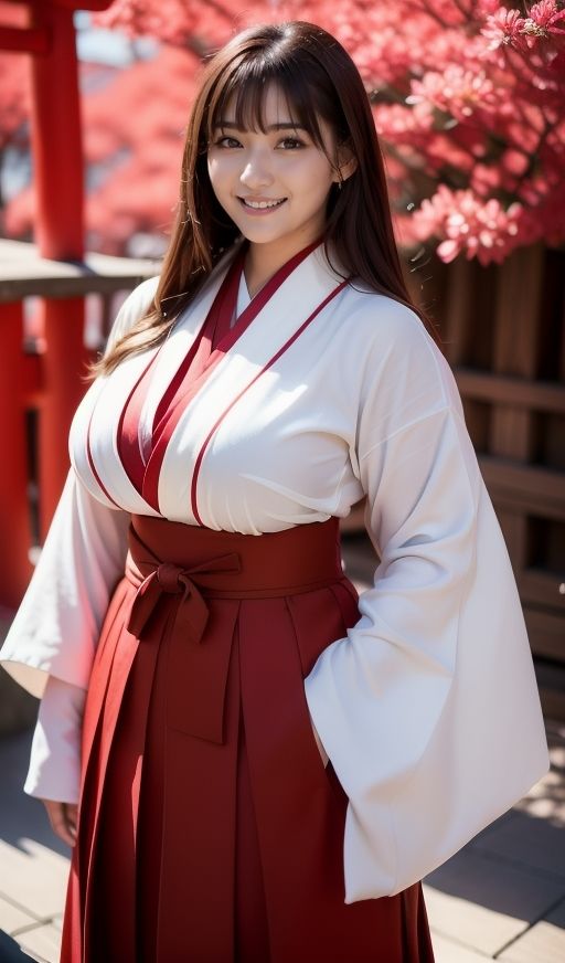 サンプル画像4:巨乳で清楚な巫女さんを剥いちゃいました！(ムチムチ堂本舗) [d_338370]