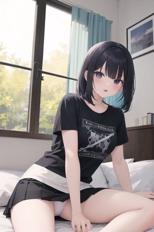 サンプル画像2:屈辱のパンチラ〜黒髪白T美少女編〜(poichi factory) [d_338401]